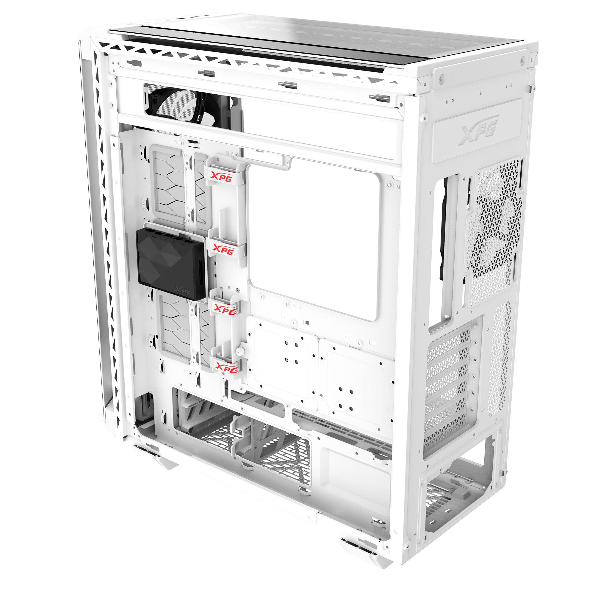 Gabinete GAMER XPG BATTLECRUISER II. Media torre. Vidrio templado de 4 mm. Cuatro ventiladores incluidos. Color BLANCO. BATTLECRUISERIIST-WHCWW - Gabinete GAMER XPG BATTLECRUISER II. Media torre. Vidrio templado de 4 mm. Cuatro ventiladores incluidos. Color BLANCO. BATTLECRUISERIIST-WHCWW -